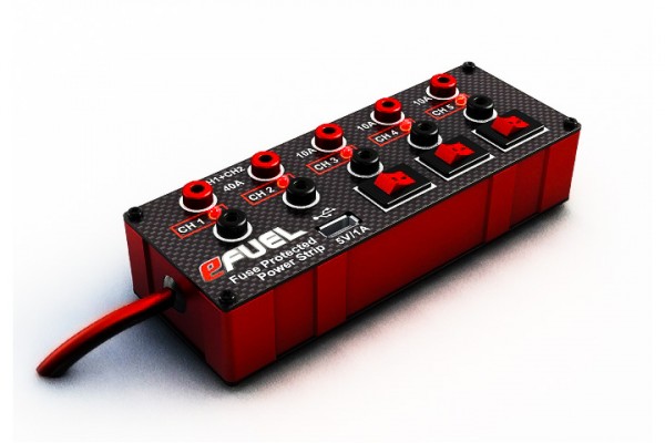 SkyRC Verteilerbox Efuel Power Strip mit Schalter und USB Ausgang