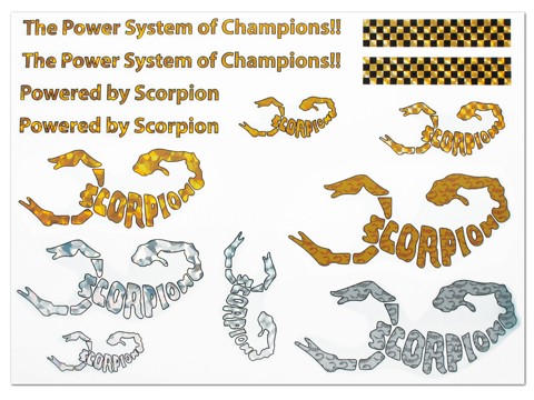 Scorpion Water Slide Decal 001 - A4