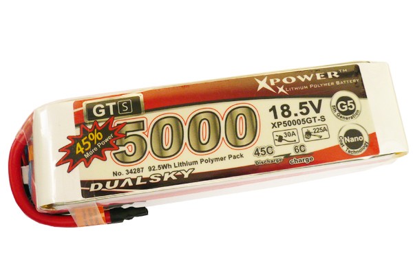 Dualsky GT-S 45C 5000mAh 18,5V Lipo Akku